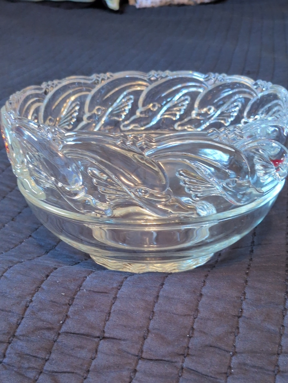 Tiffany & Co. Crystal Dolphin Bowl